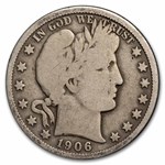 1906-D Barber Half Dollar 20-Coin Roll Avg Circ
